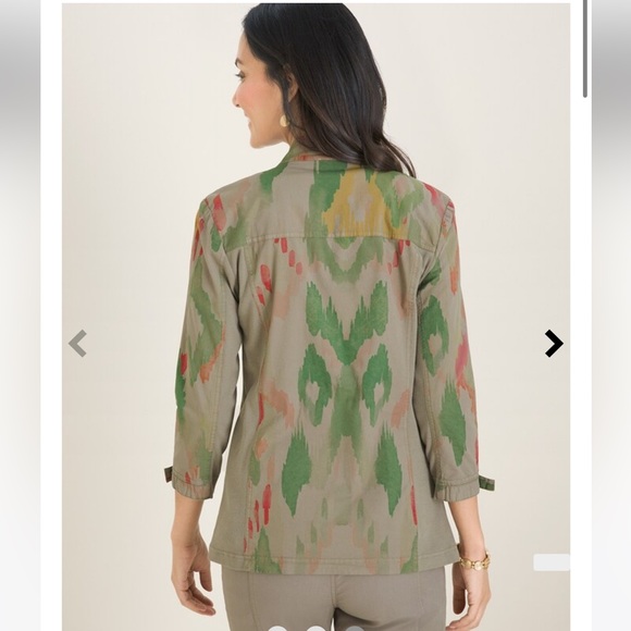 Chico’s Lightweight Abstract Blazer Jacket 3/4 Sleeve Size 2 US Large - Picture 9 of 9